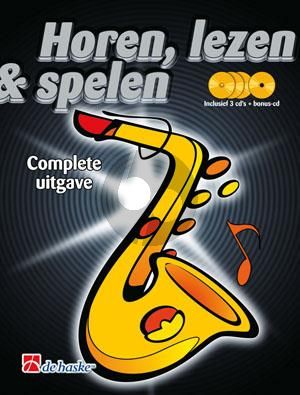 Kastelein-Oldenkamp Horen Lezen Spelen Altsax. 3 delen kompleet (Boek-4 CD's)