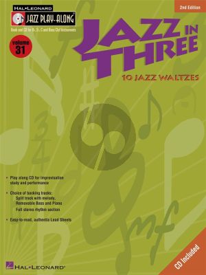 Jazz in Three for all Bb, Eb and C Instruments (Bk-Cd) (Jazz Play-Along Series Vol.31)