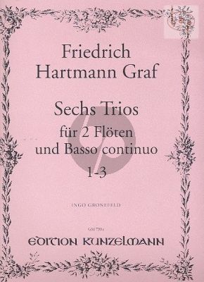 Graf 6 Trios Op.3 Vol.1 (No.1 - 3) 2 Flöten-Bc (Gronefeld/Grunke) (grade 4)