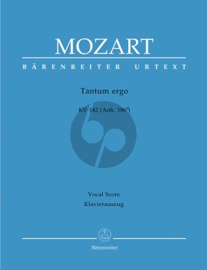 Mozart Tantum ergo KV 142 (Anh.186d) (Sopr.-SATB- Clarino 1-2-2 Vi.-Va.-Bc) (Vocal Score)(Barenr.)