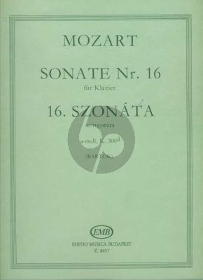 Mozart Sonata a-minor KV 300D Piano solo (edited by Bela Bartok)