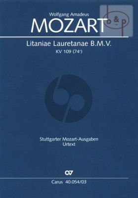 Litaniae Lauretanae KV 109[74e] (SATB soli- SATB- 2 Vi.-Bc.[3 Trb.])