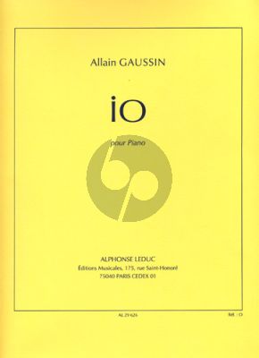 Gaussin Io pour Piano
