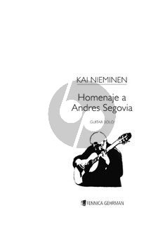 Nieminen Hommage a Andres Segovia for Guitar