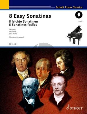 8 Easy Sonatinas (from Clementi to Beethoven) (Bk-Audio) (Ohmen-Heumann) (Grade 2)
