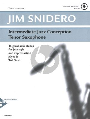 Snidero Intermediate Jazz Conception Tenor Saxophone Book with Audio Online (15 Solo Etudes for Jazz Style & Improvisation)