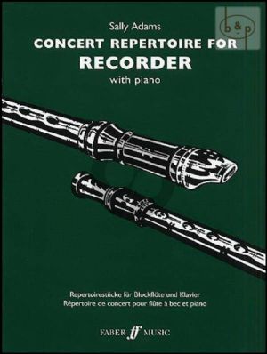 Concert Repertoire for Treble Recorder with Piano