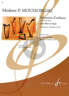 Moussorgski  Souvenirs d'Enfance Flute-Harpe (arr. Le Tac) (Easy to Advanced Grades 3 to 7)