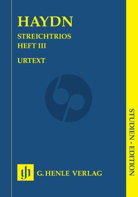 Haydn Streichtrios Vol.3 (Hob.V:D1 /V:F1 /V:B1 /V:A2 / V:C4 /V:D3 /V:G1 /V:C1) (Study Score) (Henle-Urtext)