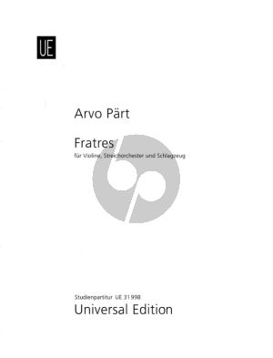 Part Fratres (1977 / 1992) for Violin-String Orchestra and Percussion Study Score