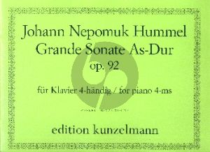 Hummel Grande Sonate As-Dur Op. 92 Klavier zu 4 Hd. (Werner Thomas-Mifune)
