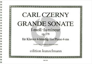 Czerny Grande Sonate f-moll Op.178 Klavier 4 Hd. (ed. Yaara Tal, Andreas Groethuysen)