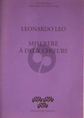 Leo Miserere a 8 Voix SATB-SATB-Bc (edited by J.Lionnet & F.Vernaz)