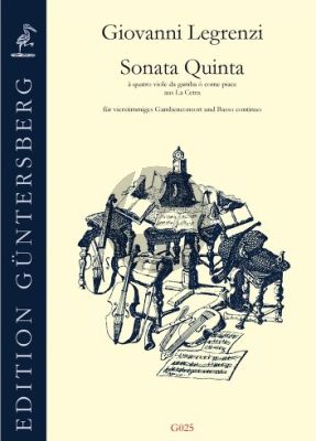 Legrenzi Sonata Quinta (from La Cetra) (4 Viola da Gambas) (Score/Parts) (both high and low version) (edited by von Zadow)