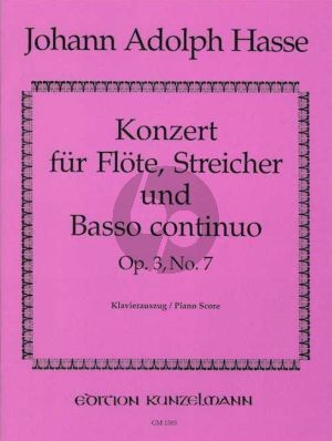 Concerto Op.3 No.7 (Flute-Str.Bc) Edition Flute and Piani