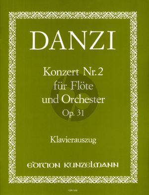 Danzi Konzert No. 2 d-moll Op. 31 Flote und Orchester (Klavierauszug) (Hans-Dieter Förster)