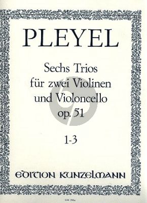 Pleyel 6 Trios Op.51 Vol.1 (No.1-3) 2 Violinen-Violoncello (Stimmen) (Bernhard Pauler)