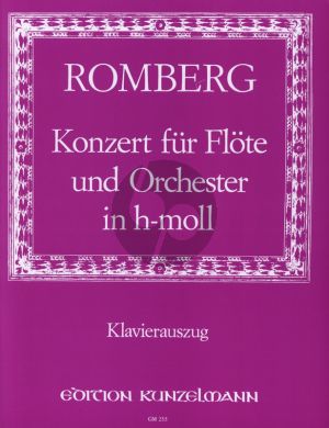 Romberg Konzert h-moll No.17 Op.30 (Flote-Orchester) Ausgabe Flote und Klavier (edited by Dieter H.Forster)