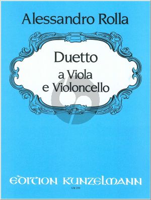 Rolla Duetto for Viola and Violoncello (edited by Ulrich Druner)