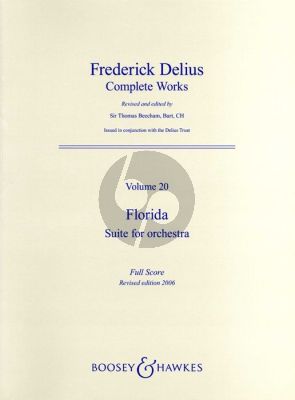 Delius Florida Suite for Orchestra Full Score (Thomas Beecham)