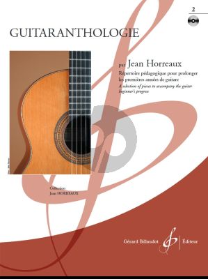 Album Guitaranthologie Vol.2 Book with Cd (A Selection of Pieces to Accompany the Guitar Beginner’s Progress - Easy 3 to Intermediate 4) (Collection Jean Horreaux)