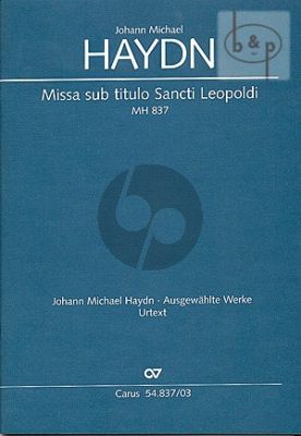 Missa sub Titulo Sancti Leopoldi MH 837 (SSA soli-SSA- 2 Vi.-Organ[2 Corni ad lib.])