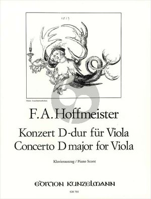 Hoffmeister Konzert D-dur Viola-Orchester Klavierauszug (Ulrich Drüner / Dieter Förster)