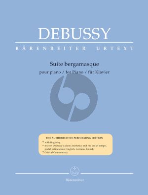 Debussy Suite Bergamasque for Piano (edited by Regina Back) (Barenreiter-Urtext)