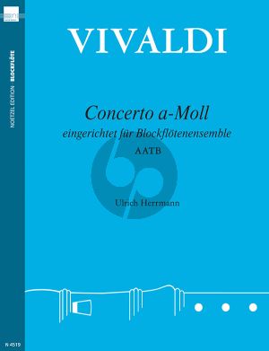 Vivaldi Concerto a-minor RV 108 for 4 Recorders AATB Score and Parts (arranged by U.Herrmann) (advanced)