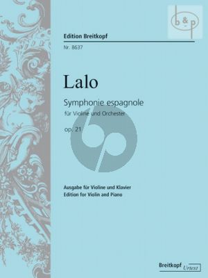 Symphonie Espagnole Op.21 Violin-Orch.) (piano red.)