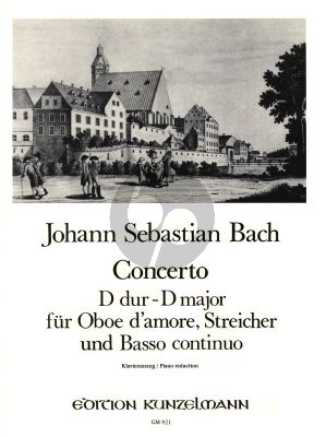 Bach Konzert D-dur BWV 1053 Oboe d'Amore, Streicher und Bc Ausgabe Oboe d'Amore und Klavier (Herausgegeben von Arnold Mehl) (Klavierauszug Friedemann Winklhofer)