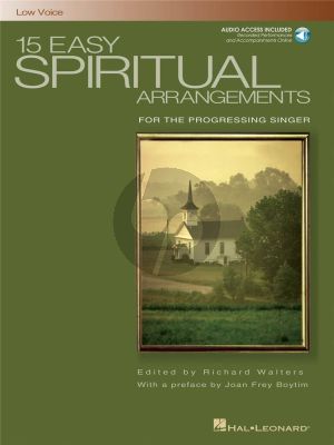 15 Easy Spiritual Arrangements Low Voice and Piano (Book with Audio online) (edited by Richard Walters)