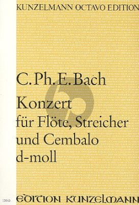 Bach Konzert D-moll Flöte-Streicher-Bc Partitur (Janos Malina)