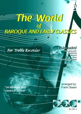 The World of Baroque and Early Classics Vol. 2 for Treble Recorder) (Bk-Cd) (arr. Frank Glaser)