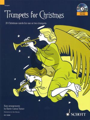 Trumpets for Christmas (20 Christmas Carols) (1 - 2 Trumpets) (easy arr. by B.Carson Turner) (Bk-Cd)