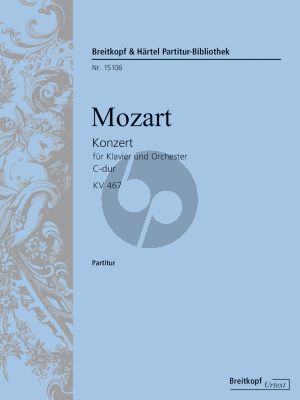 Mozart Konzert C-dur KV 467 Klavier und Orchester Partitur (Norbert Gertsch)