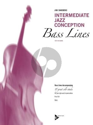 Snidero Intermediate Jazz Conception Bass Lines (15 Solo Etudes for Jazz Style and Improvisation) (Bk-Cd)