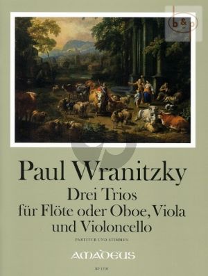 Wranitzky 3 Trios for Flute[Oboe]-Viola-Violoncello Score/Parts (edited by M.Jappe)