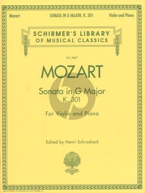 Mozart Sonata G-major KV 301 Violin and Piano (Schradieck)