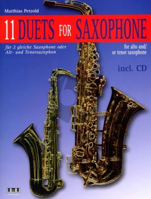Petzold  11 Duets for 2 Saxophones (AA, AT or TT) Book with Cd (Intermediate)