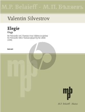 Silvestrov Elegy Violoncello- 2 Tam-Tams played by the Cellist (adv.-very adv.)