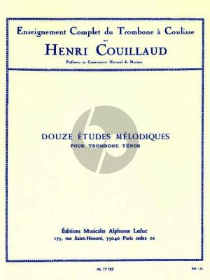 Couillaud 12 Etudes Melodiques de Busser Trombone