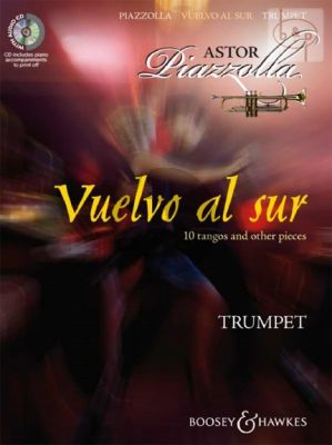Piazzolla Vuelvo al Sur for Trumpet (Bk-Cd) (CD with printable piano part)
