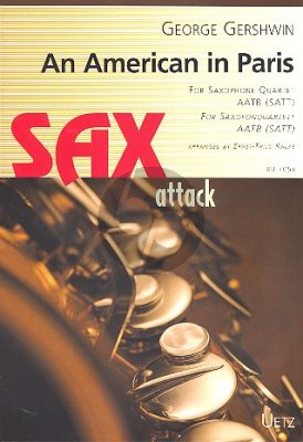 Gershwin An American in Paris 4 Sax. (AATB[SATT]) *Score/Parts) (arr. E.T.Kalke)
