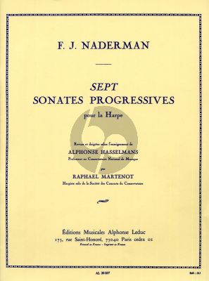 Nadermann 7 Sonates Progressives Op.92 Harp (Grade 4 - 6) (Aphonse Hasselmans)