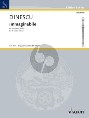 Dinescu Immaginabile Blockflöte oder Flöte solo