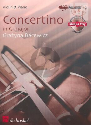 Concertino G-major for Violin (Position 1-3) and Piano Book with Cd