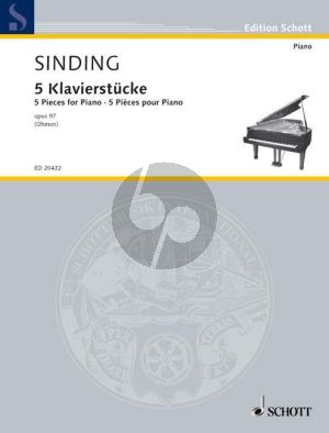 Sinding 5 Stucke Op. 97 Klavier (edited by Wilhelm Ohmen)