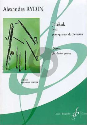 Rydin Jatekok (Jeux) (3 Clar.[Bb]-Bass Clar.[Bb]) (Score/Parts) (grade 7)