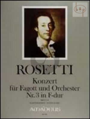Concerto No.3 F-major RWV C75 (Bassoon-Orch.) (piano red.) (edited by Johannes Moesus)